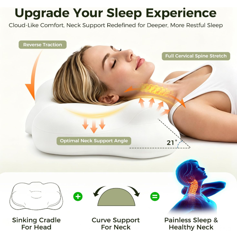 Cloud-soft memory foam pillow design