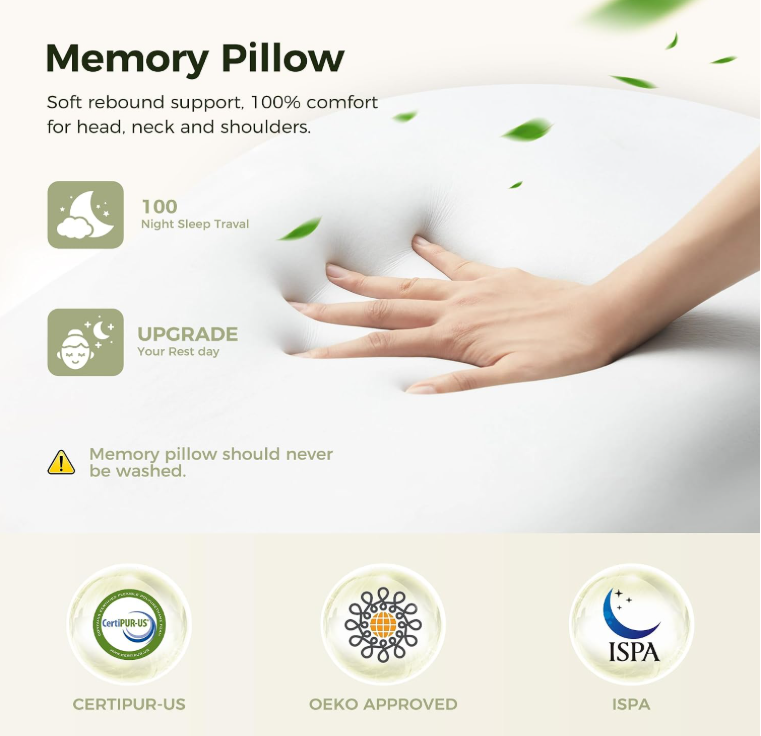Cxndvq pillow designed for back, side and stomach sleepers